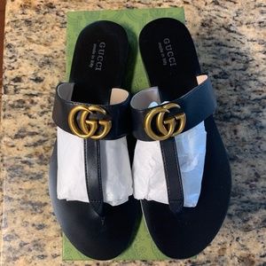 GG Black Slides/Sandles